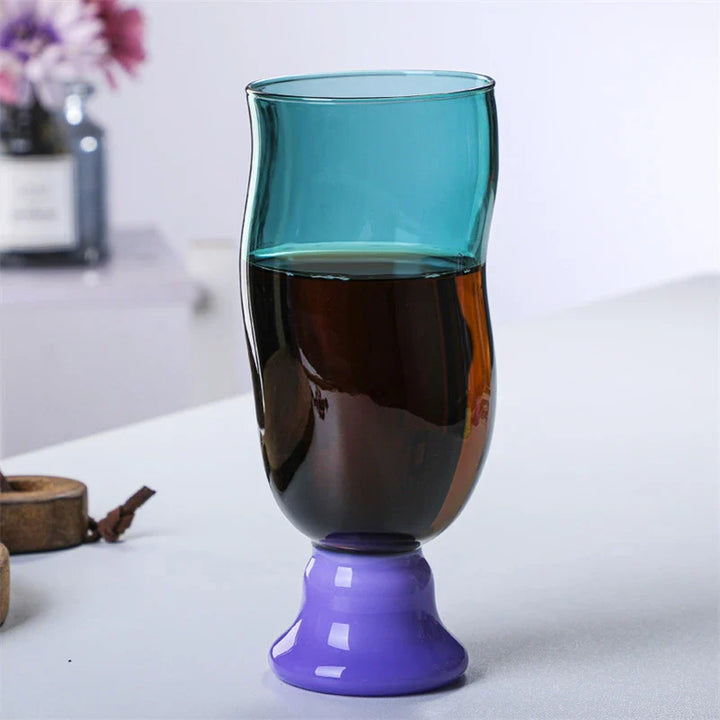 Rynx | Color borosilicate glass cup S curve wave shape heat-resistant glass jug red wine cocktails coffee ice water cup