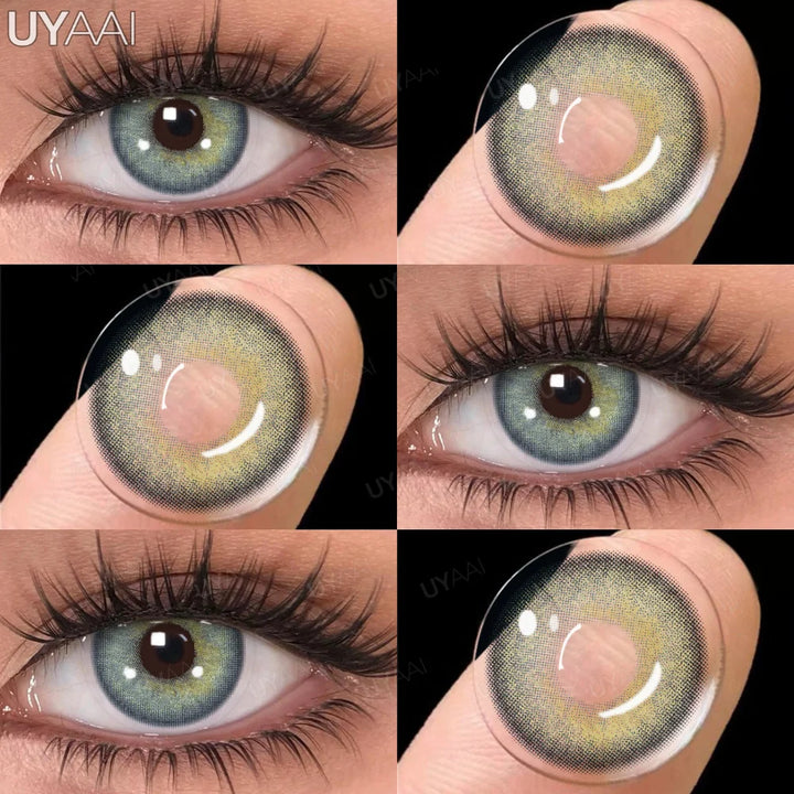 Rynx | 1 Pair Colored Pupils for Eyes Green Eye Color Lenses Brown Natural Looking Eye Lenses High-Quality Gray Lenses Soft Pupils