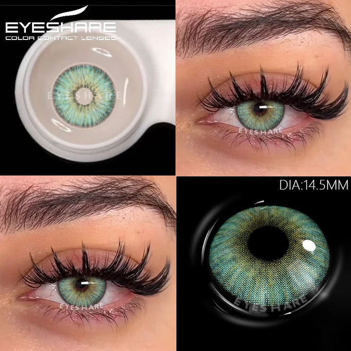 Rynx | 1Pair Fashion Colored Contact Lenses New Gray Lenses Blue Eye Contacts Cosmetic Green Eyelenses Annual Colored Eyelens