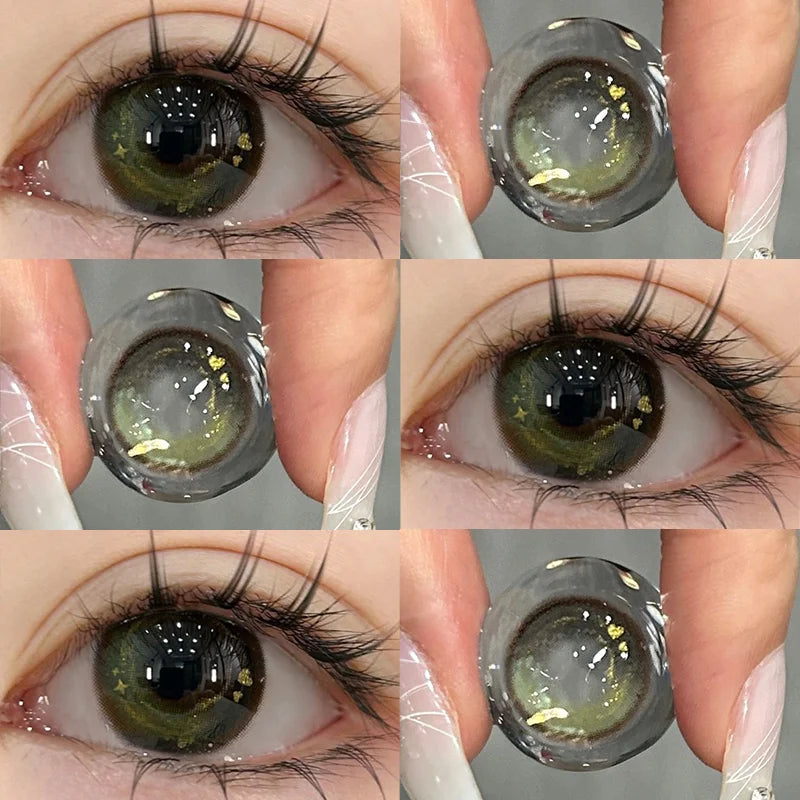 Rynx | 2pcs Colored Contact Lenses for Eyes High Quality Myopia Beauty Pupil Blue Green Lenses Soft Natural Lenses