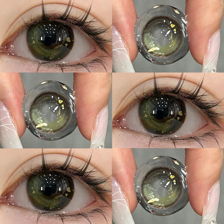 Rynx | 2pcs Colored Contact Lenses for Eyes High Quality Myopia Beauty Pupil Blue Green Lenses Soft Natural Lenses