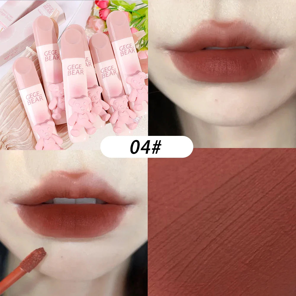 Rynx | Mattes Lip Gloss Waterproof Easy To Wear Velvet Rose Red Brown Lip Mud Nude Long-lasting Liquid Lipsticks Lip Makeup Cosmetics
