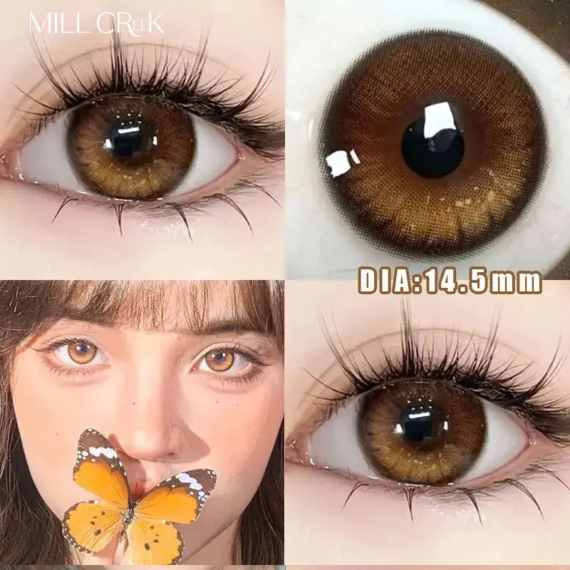 Rynx | 1 Pair Colored Contact Lenses for the Eyes Cosmetic High-Quality Blue Lenses Green Contact Style Cosmetic Eye Lenses