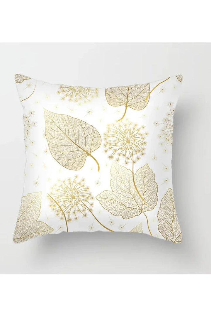 Lisslune | Yellow leaf polyester pillowcase