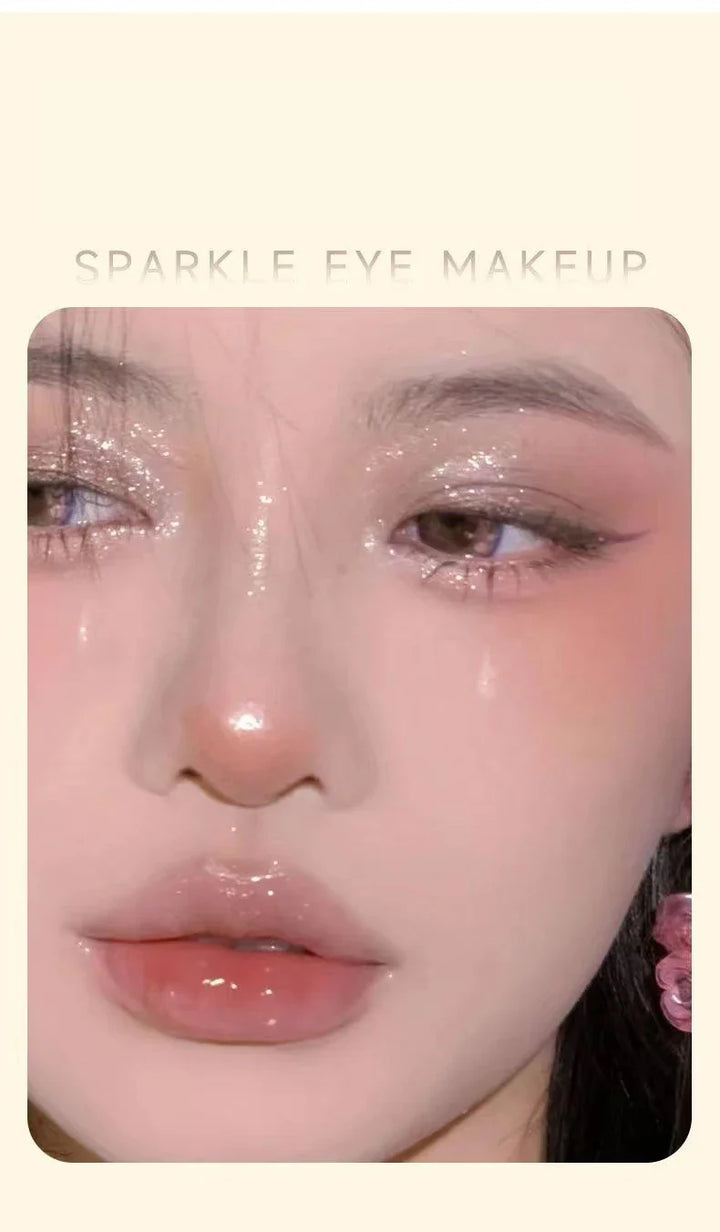 Rynx |1PC Glitter Highlighter Eyeshadow Pencil Waterproof Glitter Matte Nude Eyeshadow Pink Silk Moth Champagne Gold Eyeliner Pencil