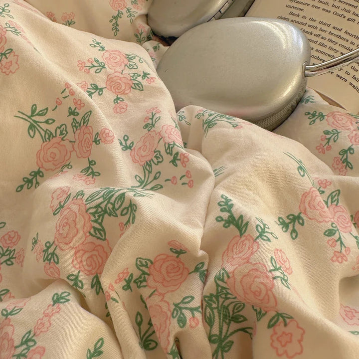 Rynx | Cute Print Bed Sheet Set Girls' Room Bedding Set Single/Double/Queen/King Size Bedding Set Soft Bedding sábanas para cama
