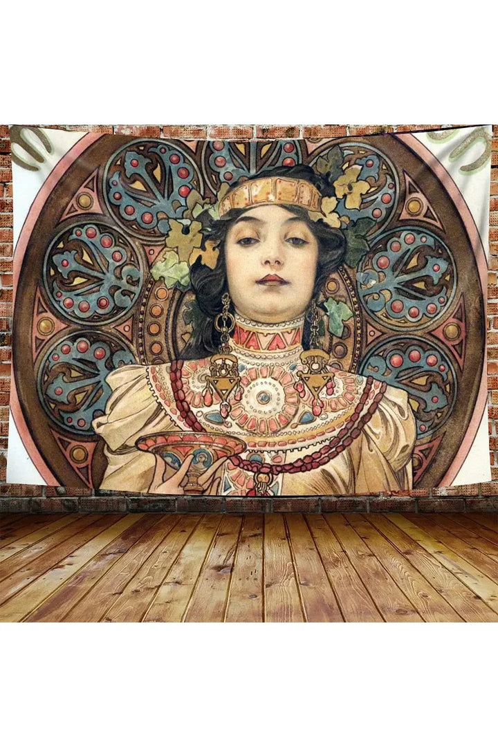 Lisslune | Nouveau Flower Goddess Tapestry