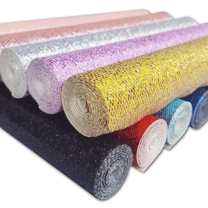 Lisslune | Golden Glitter Painted Woven Fabric Roll - Ignite Your Artistic Inspiration