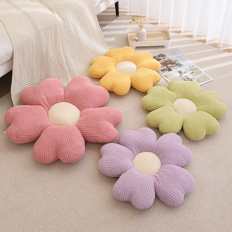 Lisslune | Fluffy Clover Flowers Pillow