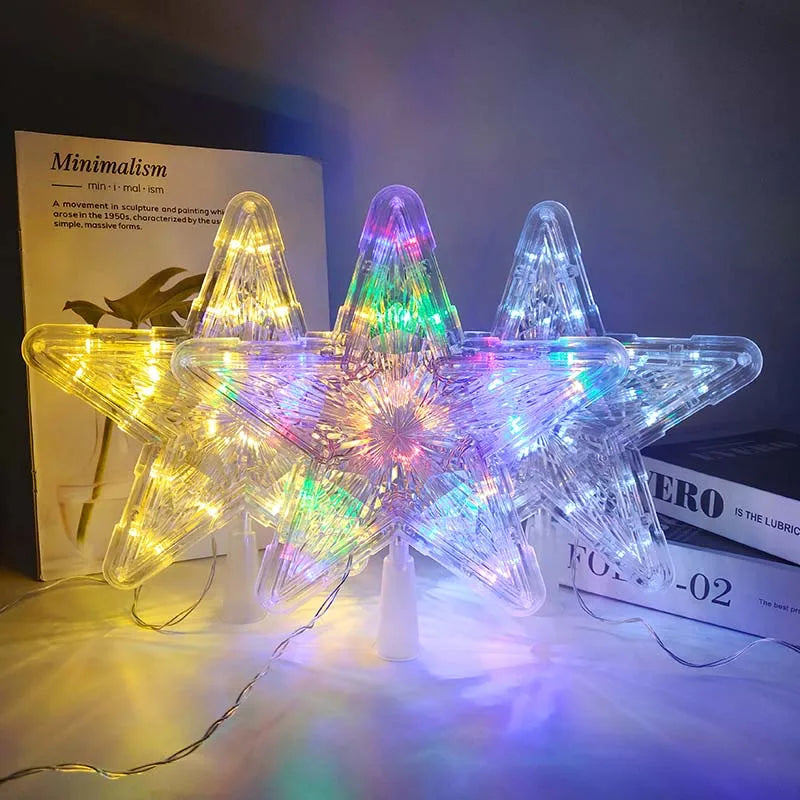 Rynx | LED Glowing Christmas Tree Star Christmas Tree Decoration Lamp 2025 New Year's Decorations For Home Navidad Natal Noel