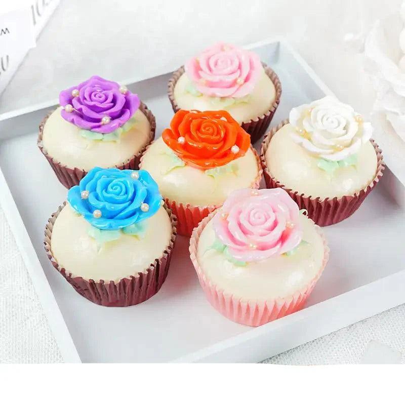 Lisslune | Playful Set of 6 Colorful PU Foam Cake Magnets for Creative Home Styling and Photography