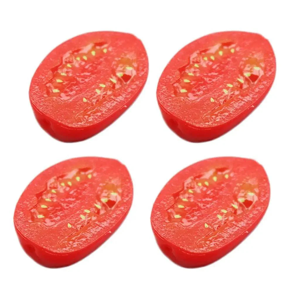 Lisslune | 4-piece realistic artificial cherry tomatoes - lifelike decorative fruits for home decor