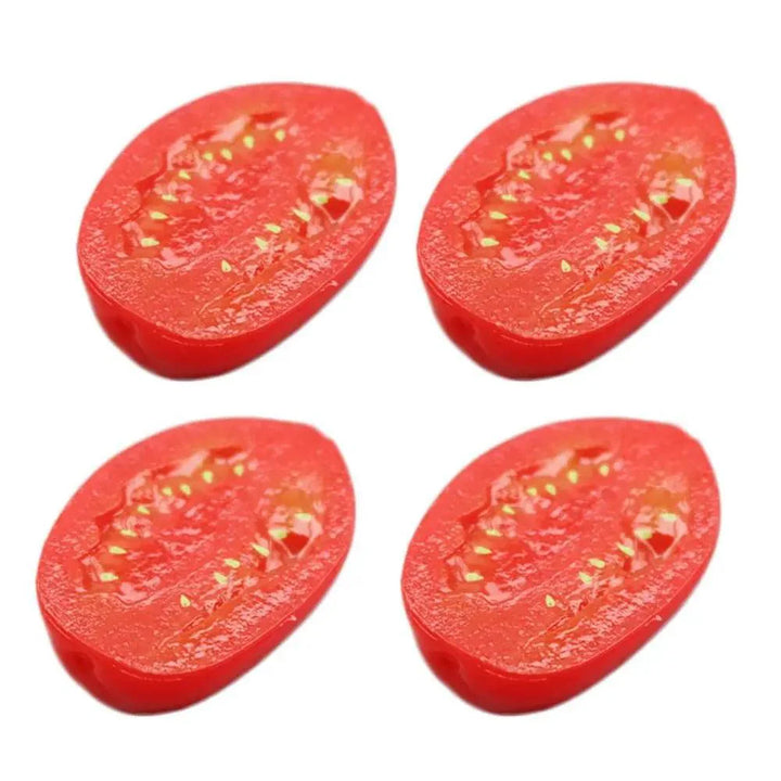 Lisslune | 4-piece realistic artificial cherry tomatoes - lifelike decorative fruits for home decor