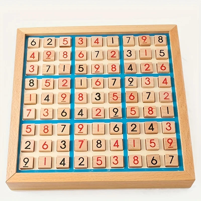 Rynx | Wood Sudoku Nine Grid Game Chess Sudoku Puzzle Game for Logical Thinking of Children, Puzzle Tablet Games with Questions