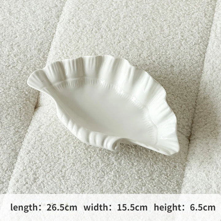 Lisslune | Cream Ceramic Shell Plate