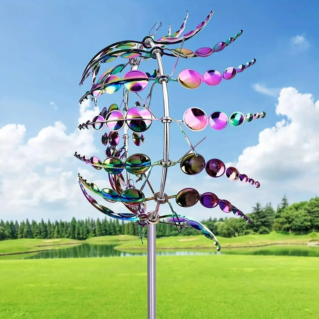 Lisslune | Windmill Spinner | Unique wind-powered garden decor made of metal
