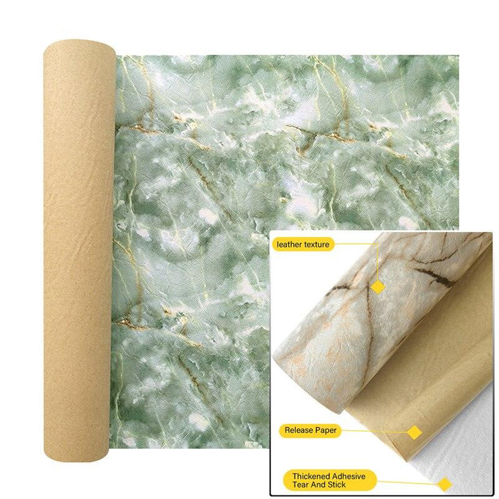 Lisslune | Marble Effect Self-Adhesive Synthetic Leather Craft Sheets - Must-Have for Creative Transformations