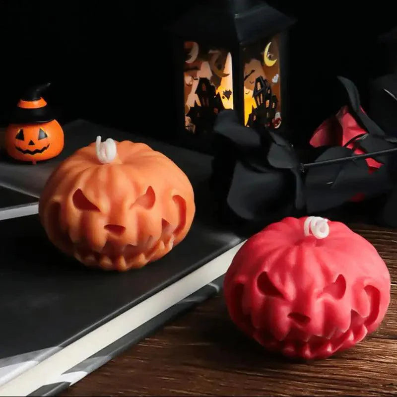 Lisslune | Spooky Pumpkin Silicone Candle Mold - Easy Release Non-Stick Epoxy Resin Molds