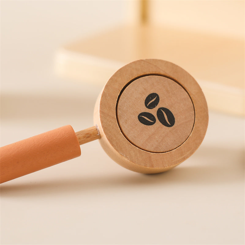 Lisslune | Little Barista Wooden Coffee Machine – Educational Pretend Play Toy | for Kids Age 1+