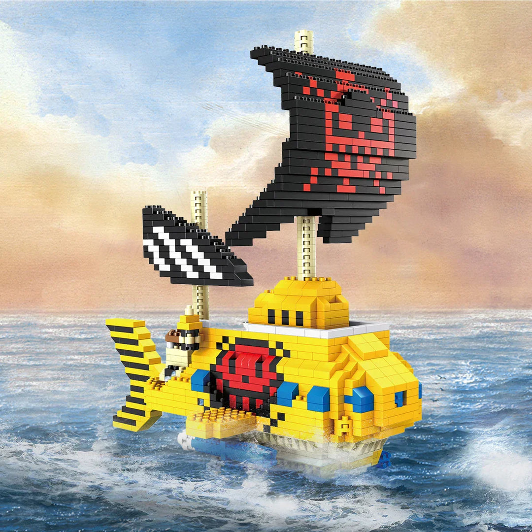 Lisslune | DIY Navigation Ship Building Blocks Toy, Pirate Ship Decoration Educational Toy, Gifts for Boys and Girls