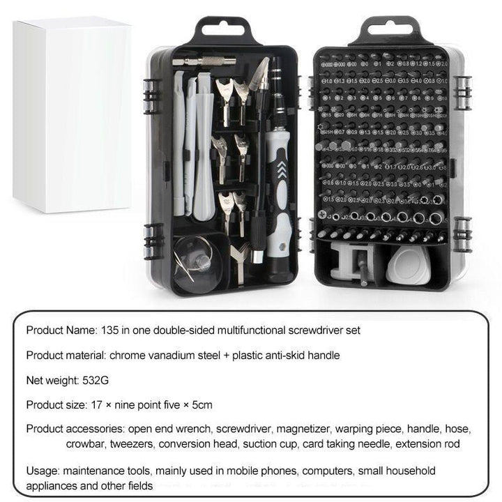 Lisslune | Comprehensive 135-piece screwdriver set for all your DIY repairs