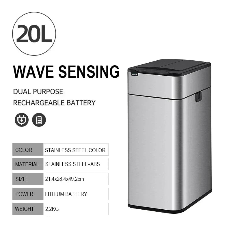 Lisslune | Smart Stainless Steel Automatic Sensor Trash Bin