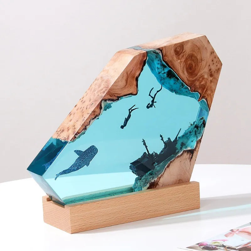 Lisslune | Deep Ocean Resin Decorative Night Lamp