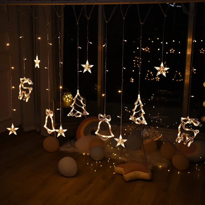 Rynx | Christmas lights 2024 light chain fairy garland curtain decoration for the holidays 2025 New Year decoration 220V/110V/battery