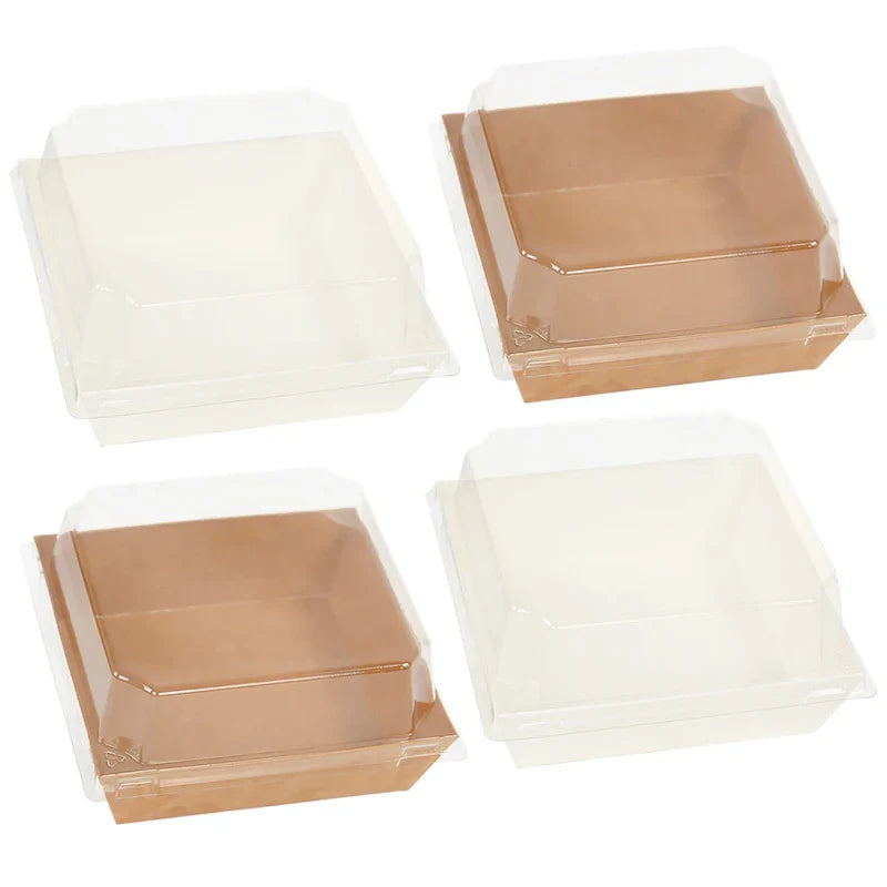 Rynx 10/5pcs Cake Dessert Donut Box Kraft Paper Cookie Bakery Food Sandwich Packaging Box Wedding Birthday Party Christmas Household Items