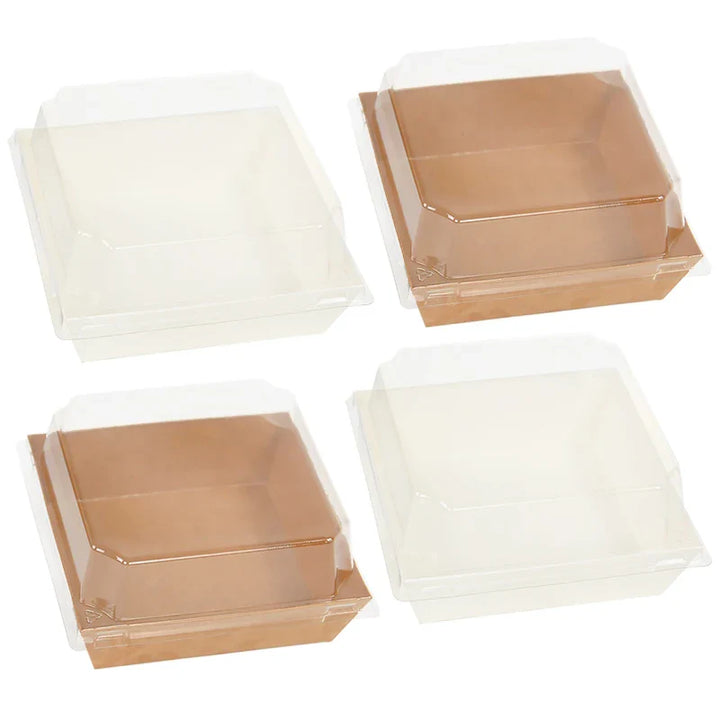 Rynx 10/5pcs Cake Dessert Donut Box Kraft Paper Cookie Bakery Food Sandwich Packaging Box Wedding Birthday Party Christmas Household Items