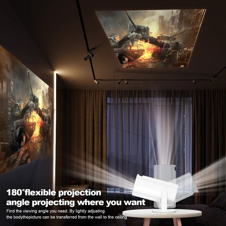 Lisslune | Smart Mini Android 4K Support Home Cinema Projector