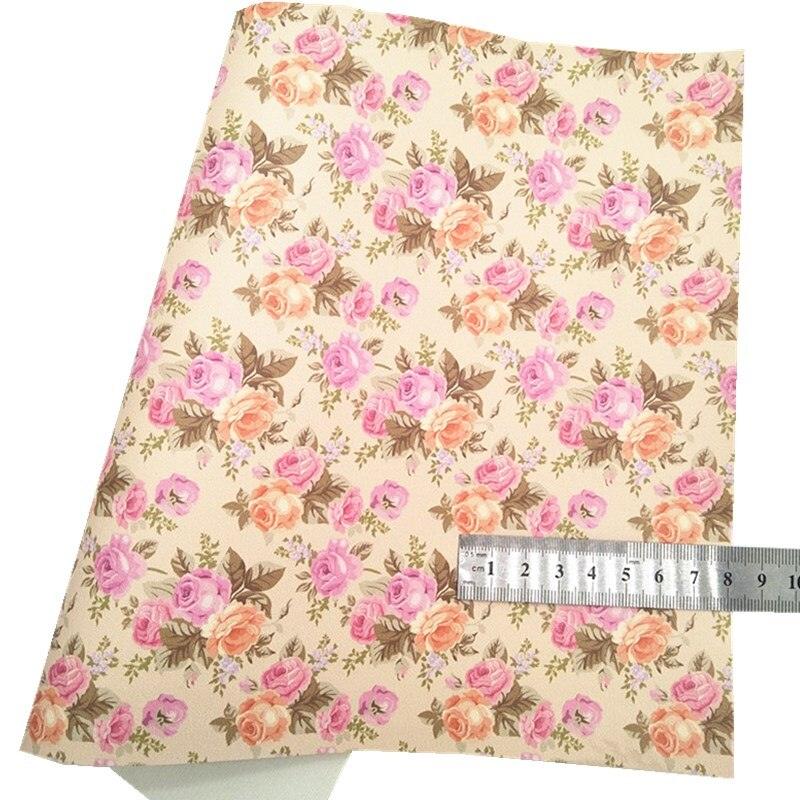 Lisslune | Glamorous Chunky Glitter Peony Pattern Synthetic Leather - Essential for Crafters