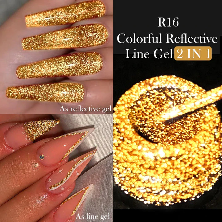 Rynx |5ML Aurora Cat Magnetic Liner Gel Nail Polish Sparkling Paint Gel Nail Polish Semi Permanent UV Gel Lines French Nail Art