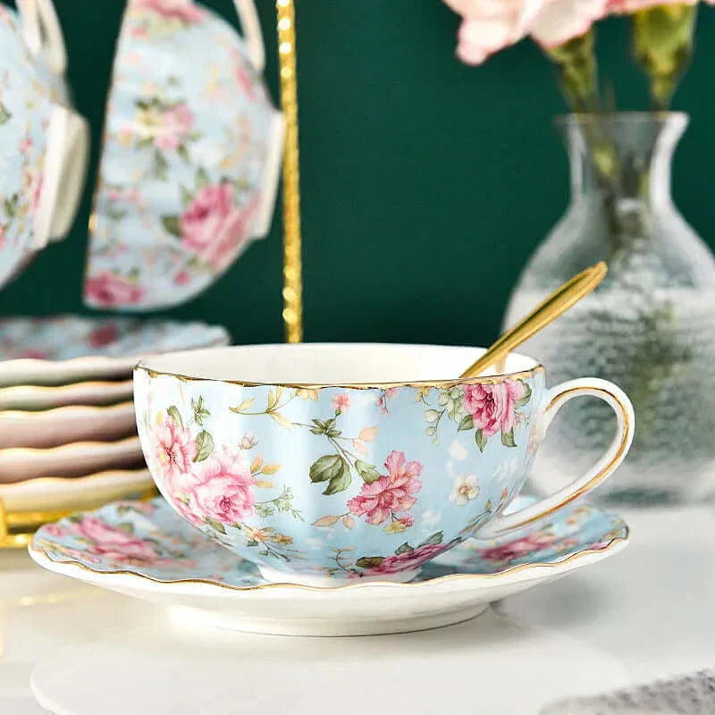Lisslune | Elegant Bone China Porcelain Coffee Cup - Luxurious and Unique Design