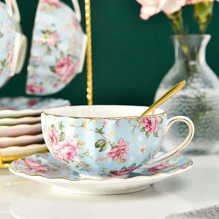 Lisslune | Elegant Bone China Porcelain Coffee Cup - Luxurious and Unique Design