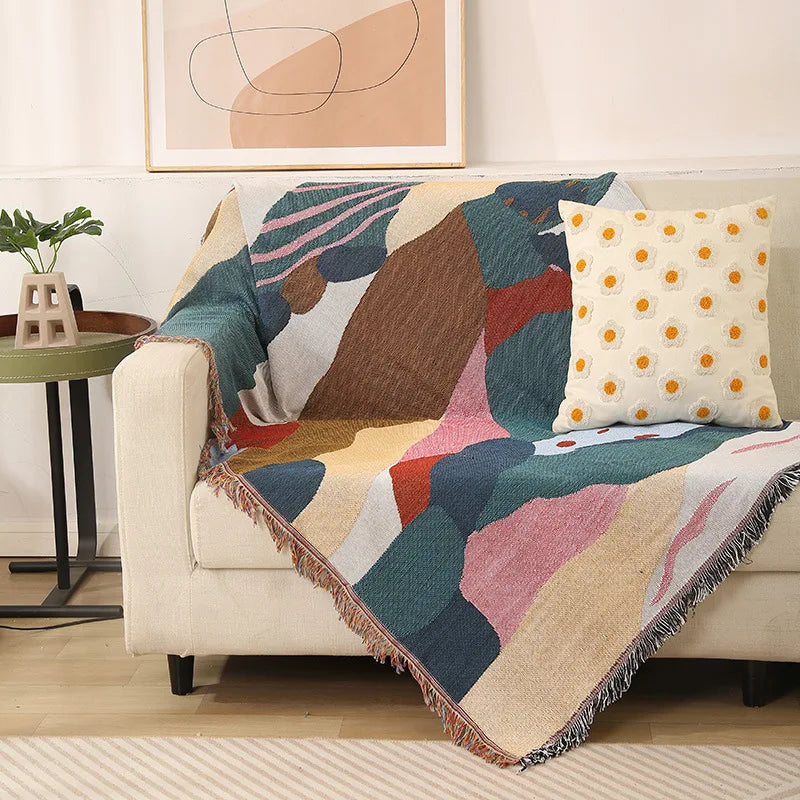 Lisslune | Pastel Landscape Throw Blanket