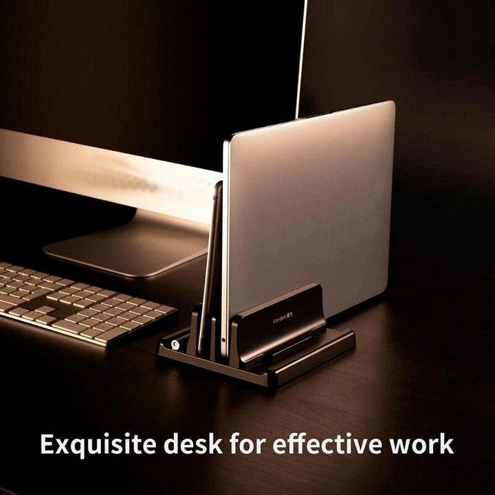 Lisslune | Dual-Device Vertical Laptop Organizer with adjustable slot width