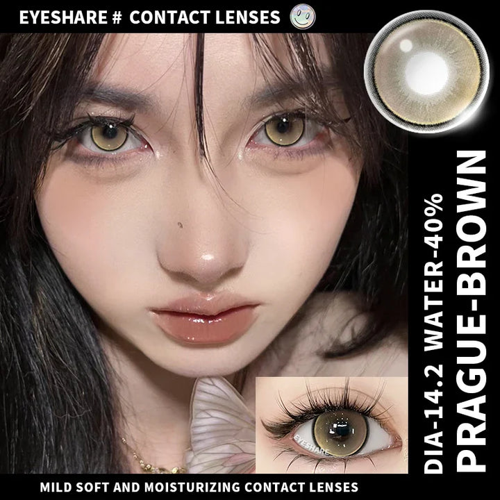 Rynx | 1 Pair New Color Contact Lenses for Eyes Purple Lenses Gray Pupil Lens Brown Eye Lens Annual Cosmetic Blue Eye Contacts