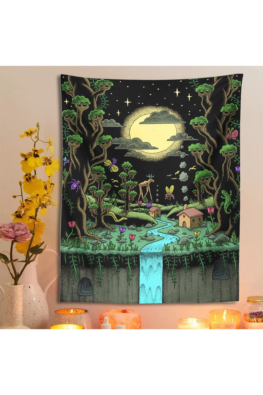 Lisslune | Skull Psychedelic Tapestry