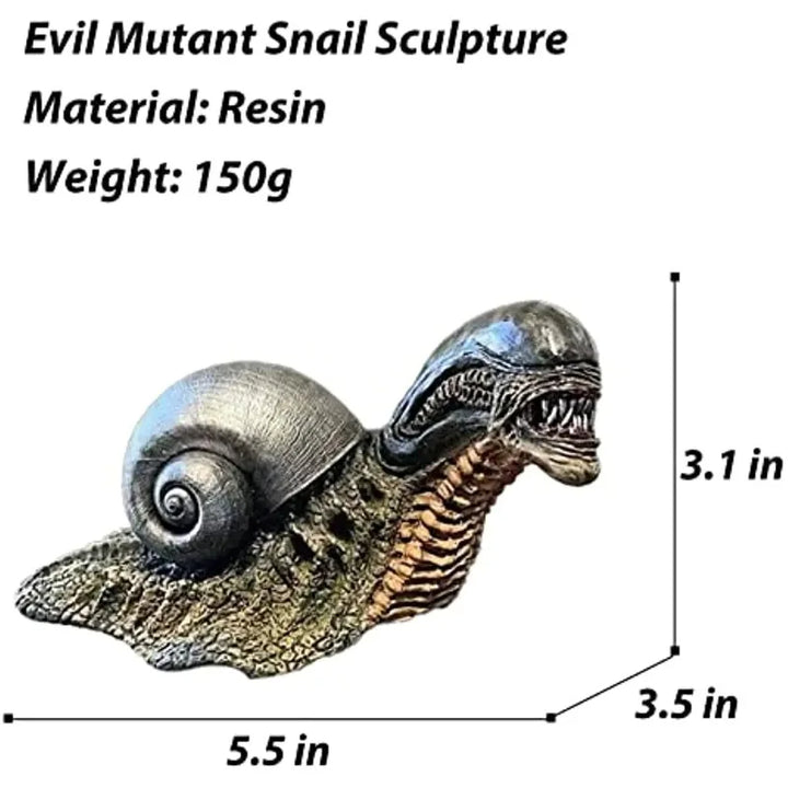 Lisslune | Variation Snail Statue, Resin Evil Snail Sculpture Alien Lover's New Favorite Home Office Decoration Garden Outdoor Decoration