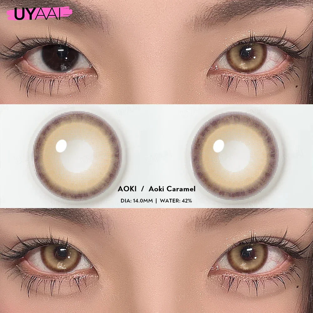 Rynx | 0~600 Myopia Natural Brown Colored Contact Lenses Gray Colored Lenses with Diopters Optical Lenses for Women Free Shipping