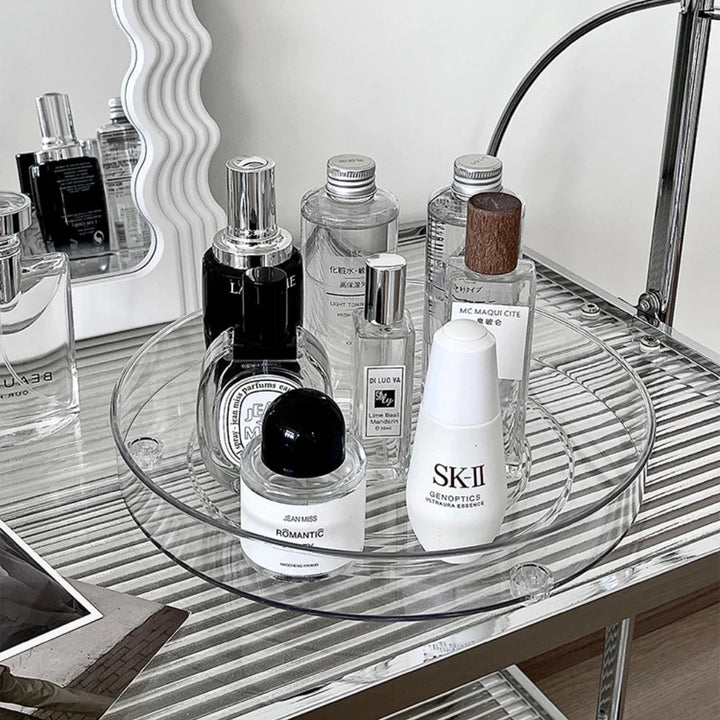 Rynx | Desk Cosmetic Shelf Rotatable Bathroom Shelf Large Capacity Perfume Aromatherapy Skin Care Product Storage Shelf Organizer