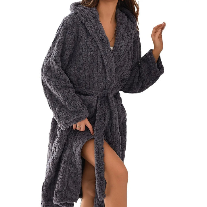 Lisslune | CozyHood – Bathrobe with hood made of coral fleece