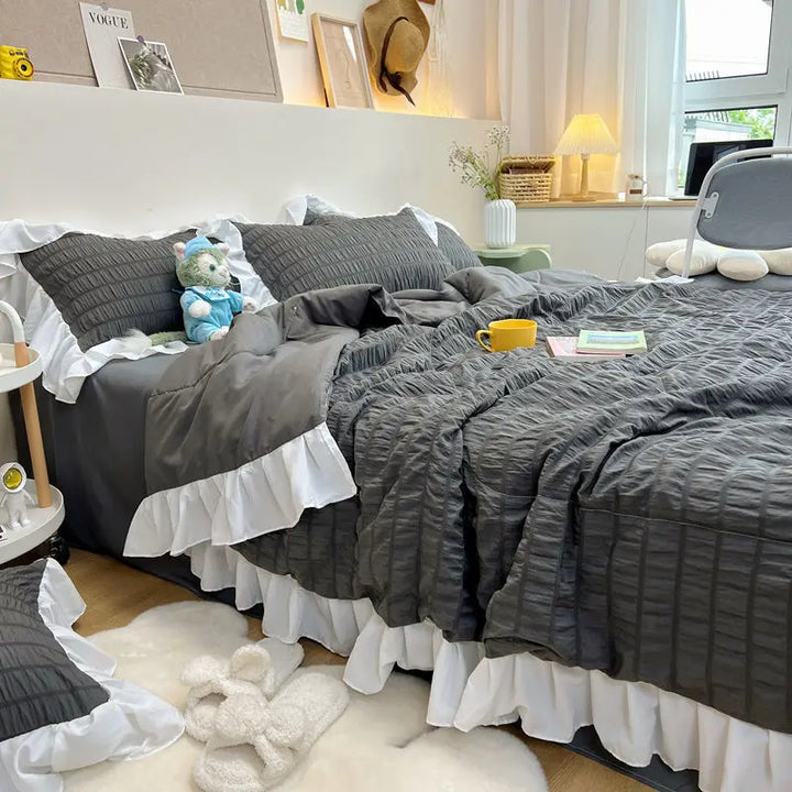 Rynx | Korean style princess summer quilt cooler chiffon seersucker air-conditioned quilt bed sheet summer blanket duvet