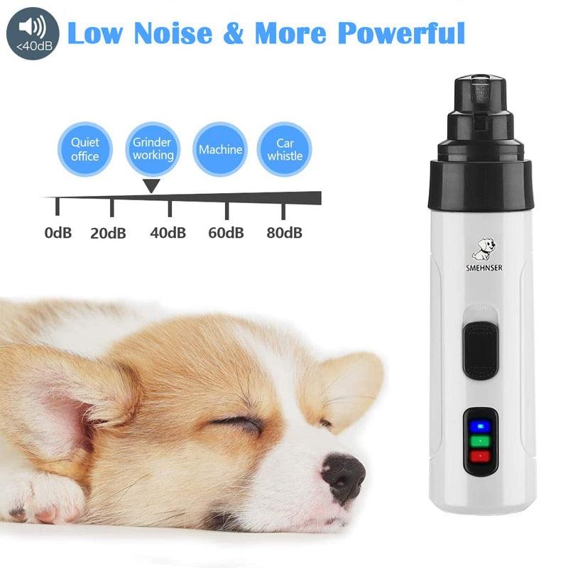 Lisslune | Whisper-quiet rechargeable dog nail grinder: Ultimate precision tool for stress-free grooming