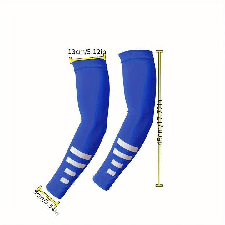 Rynx | 1Pair Summer Winter Outdoor Sun Protection Arm Sleeves Quick Drying Breathable Night Running Cycling Reflective Ice Silk Sleeves