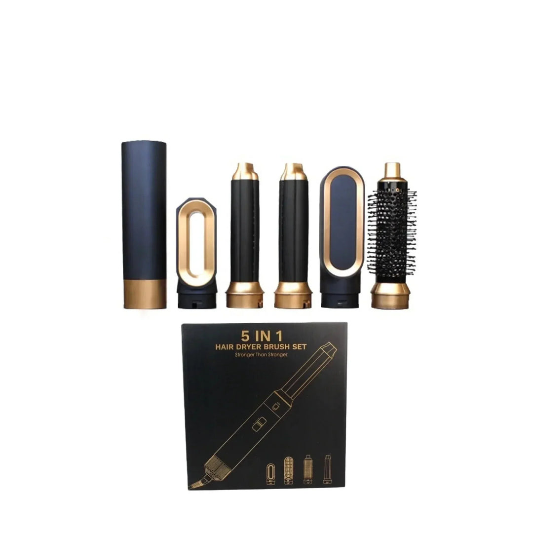 Lisslune | Glossify 5-in-1 Hair Styler | 1000W Hot Air Brush with Ionic Technology