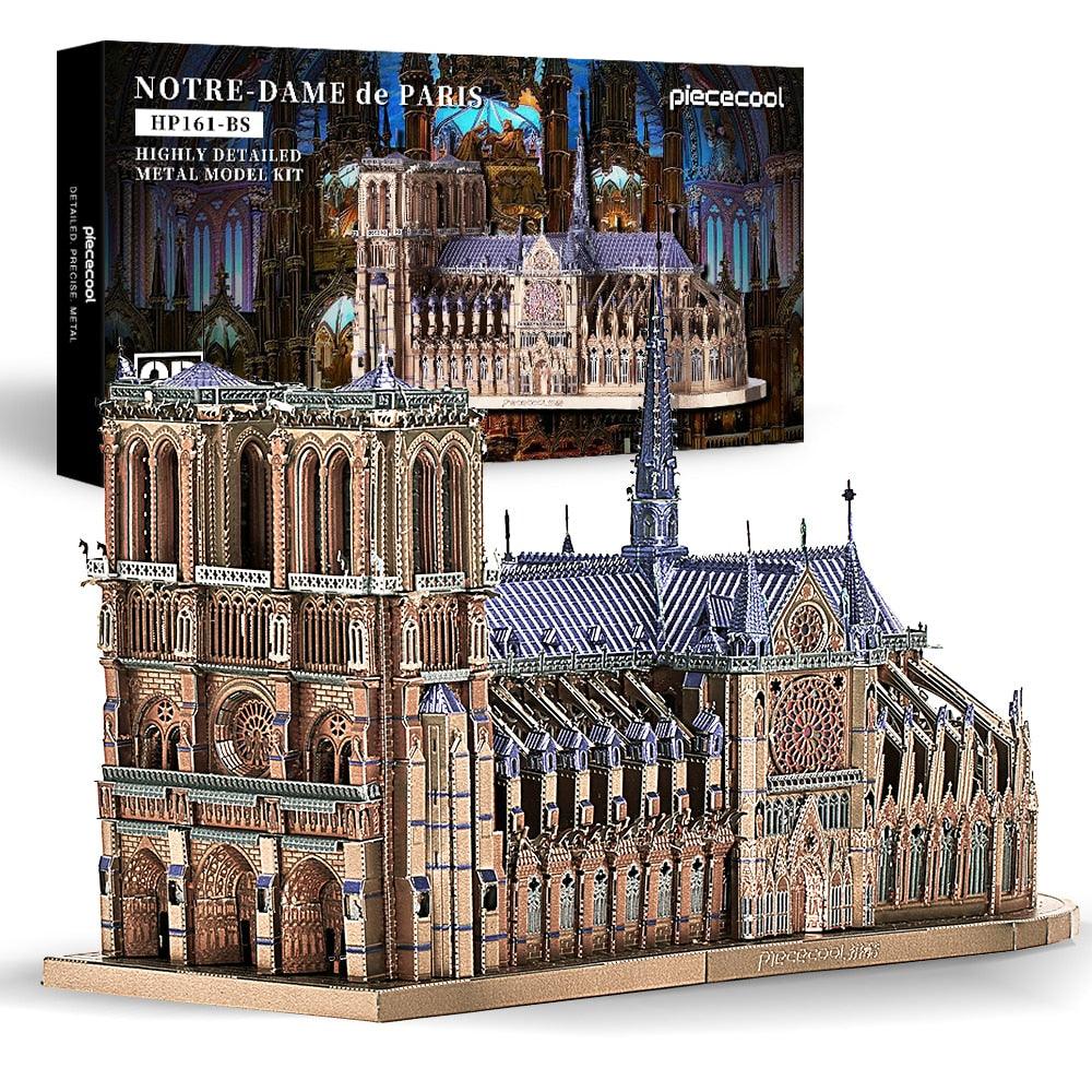 Lisslune | Notre Dame Cathedral 3D Metal Puzzle Kit for Adults - Engaging DIY Assembly Experience
