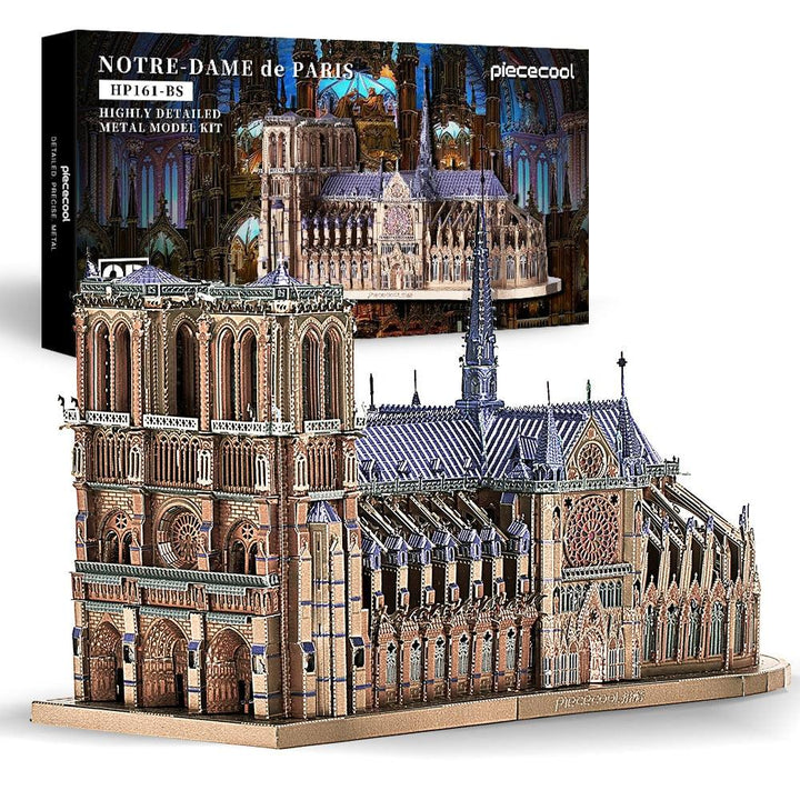 Lisslune | Notre Dame Cathedral 3D Metal Puzzle Kit for Adults - Engaging DIY Assembly Experience
