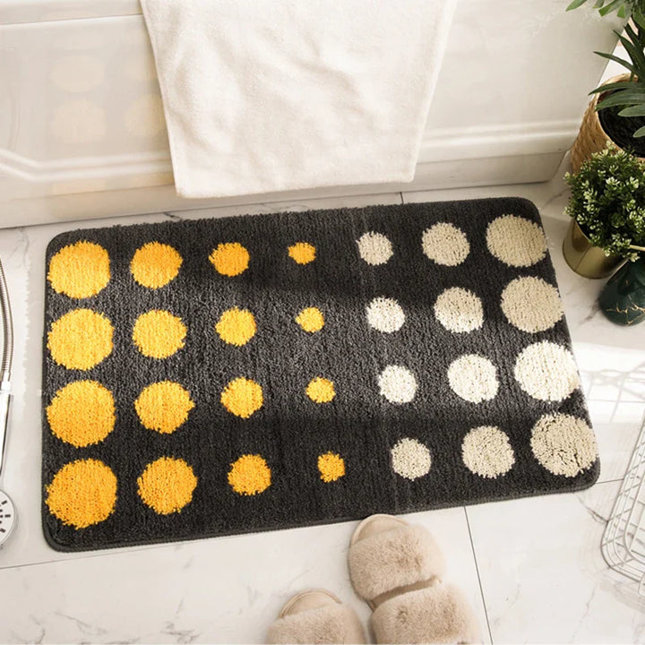 Rynx | Chic Dots Carpet Bathroom Mat Soft Geometric Bedroom Rug Door Mat Living Area Long Rug Non-Slip Hallway Living Room Decor